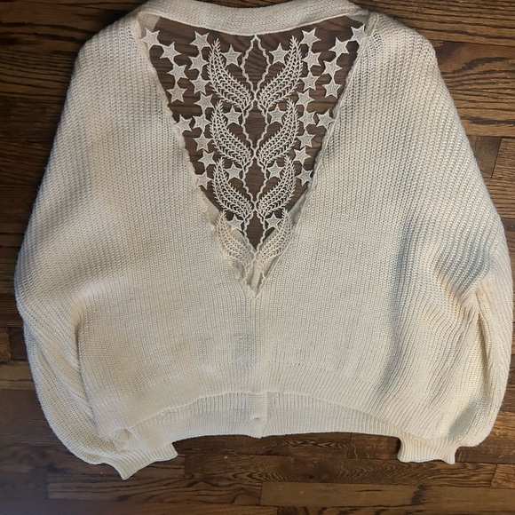 Shein Plus Sized Drop Shoulder Lantern Sleeve Cardigan - Picture 2 of 6